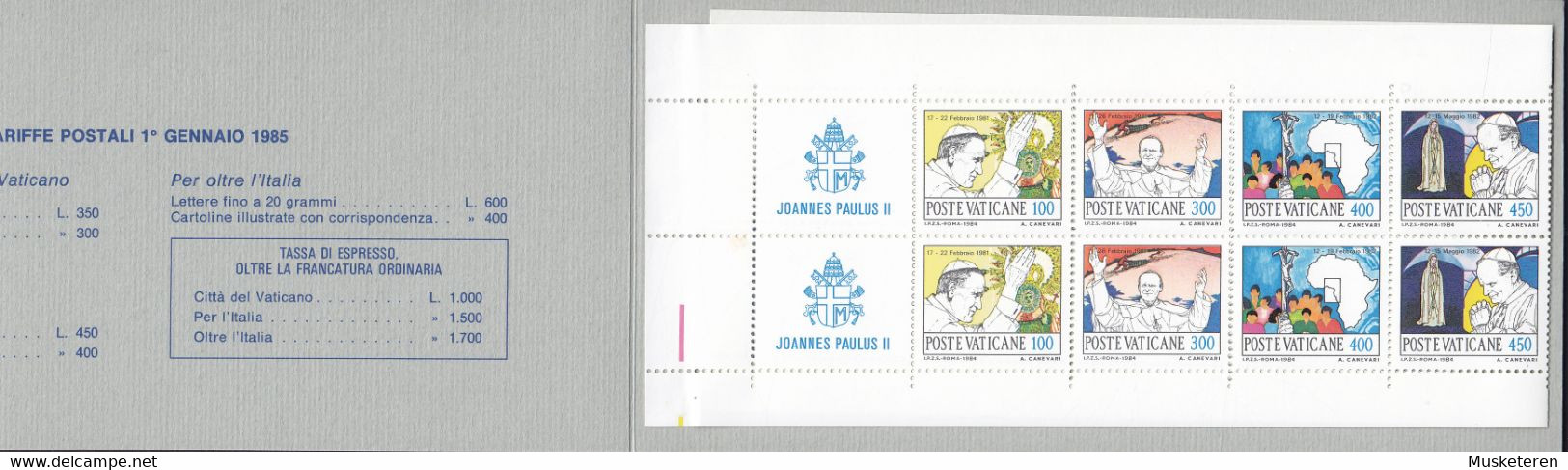 Vatican 1985 MH-2 Booklet Markenheftchen 'I Viaggi Del Papa' MNH** (4 Scans) - Markenheftchen