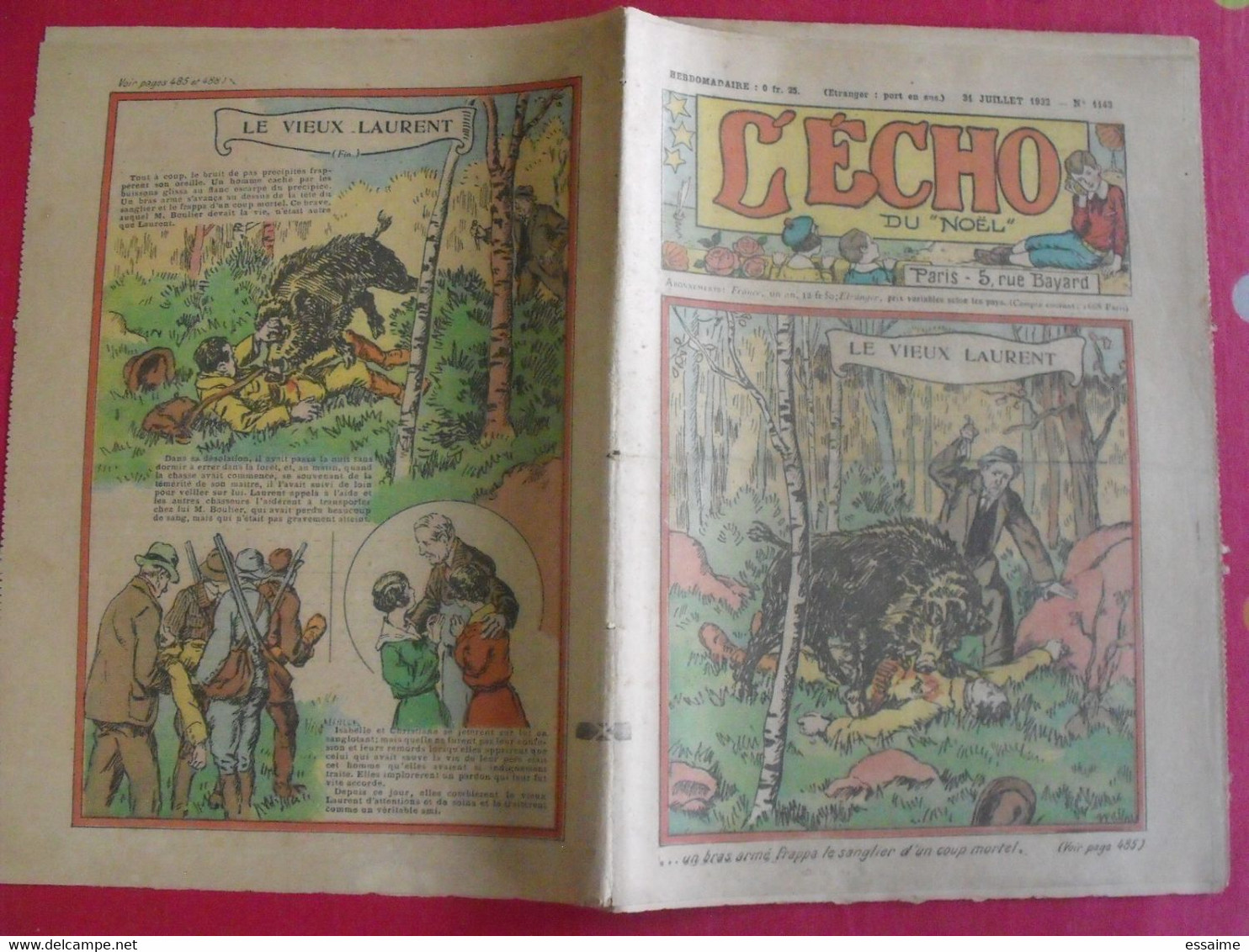 Revue BD L'écho Du Noël N° 1143 Du 31 Juillet 1932. Jack Et Julot. Le Vieux Laurent. - L'Echo Du Noël