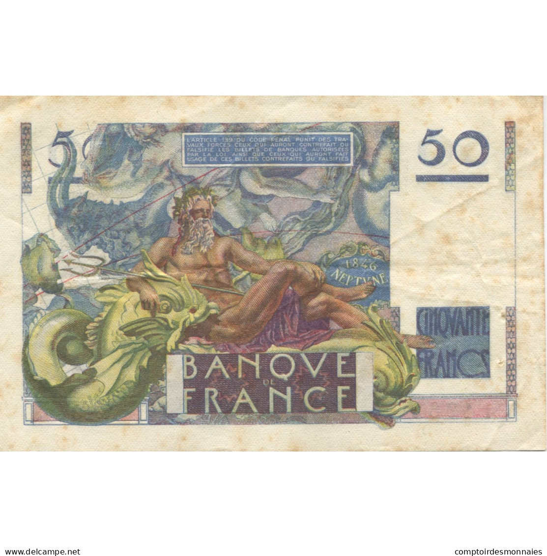 France, 50 Francs, Le Verrier, 1948, N.104, TB+, Fayette:20.10, KM:127b - 50 F 1946-1951 ''Le Verrier''