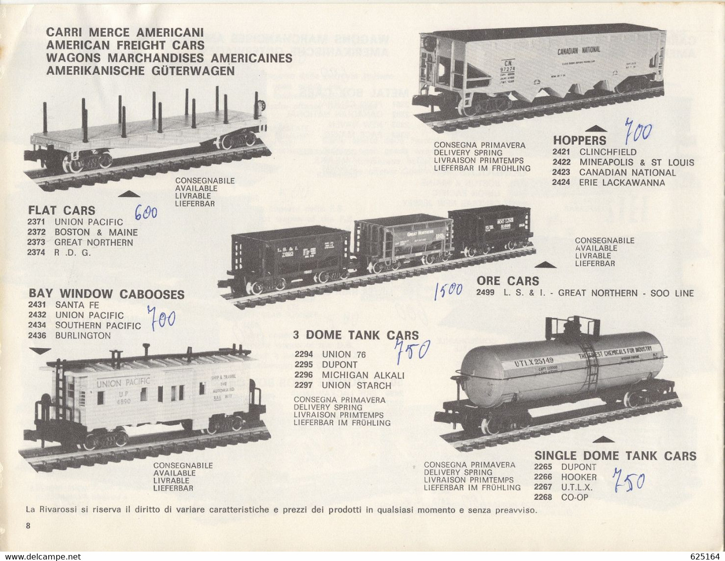 Catalogue ATLAS 1969 Novità N GAUGE European Edition Rivarossi +Preis LIT  - En Italien Et Anglais - English