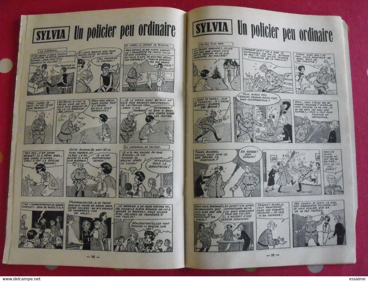 revue BD Fillette jeune fille n° spécial de rentrée. 1962. film john wayne sylvia jeu du grand prix oscar irène ibello