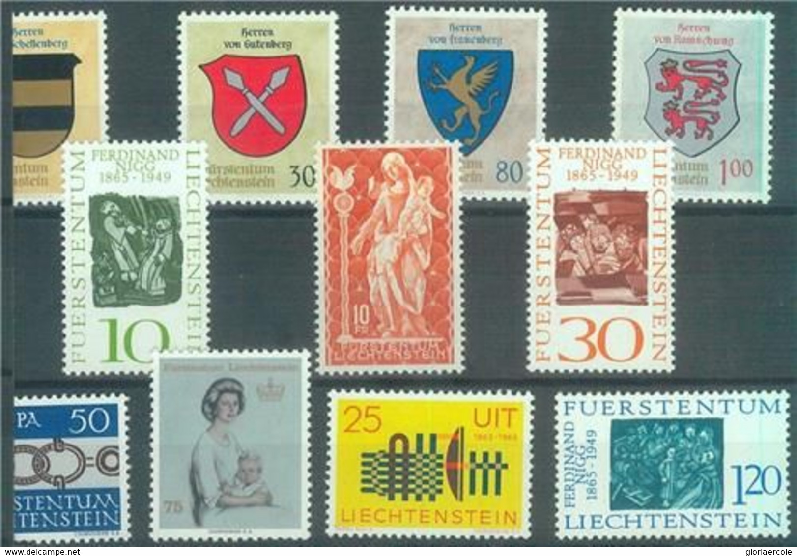 88228 - LIECHTENSTEIN - STAMPS -  COMPLETE YEAR Sets: 1961/1968 No S/s  MNH - Altri & Non Classificati