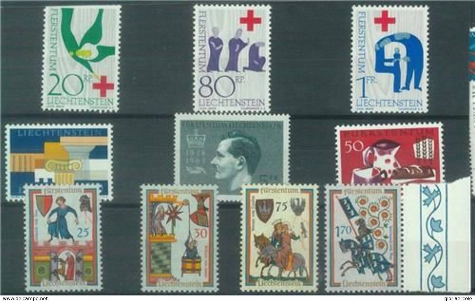 88228 - LIECHTENSTEIN - STAMPS -  COMPLETE YEAR sets: 1961/1968 no s/s  MNH