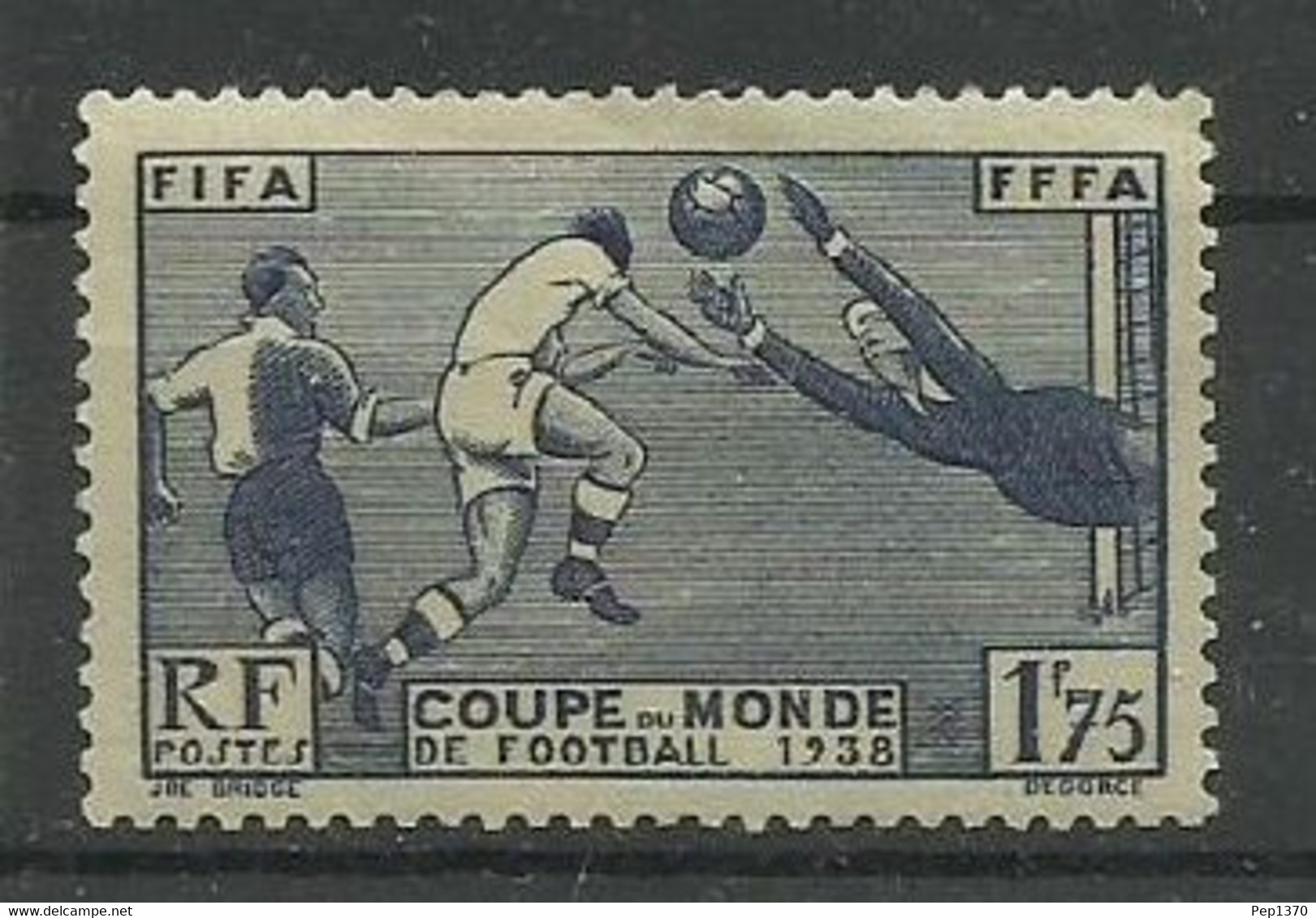 FRANCIA 1938 - CAMPEONATO DEL MUNDO DE FUTBOL FRANCIA 1938 - YVERT 396* - 1938 – France