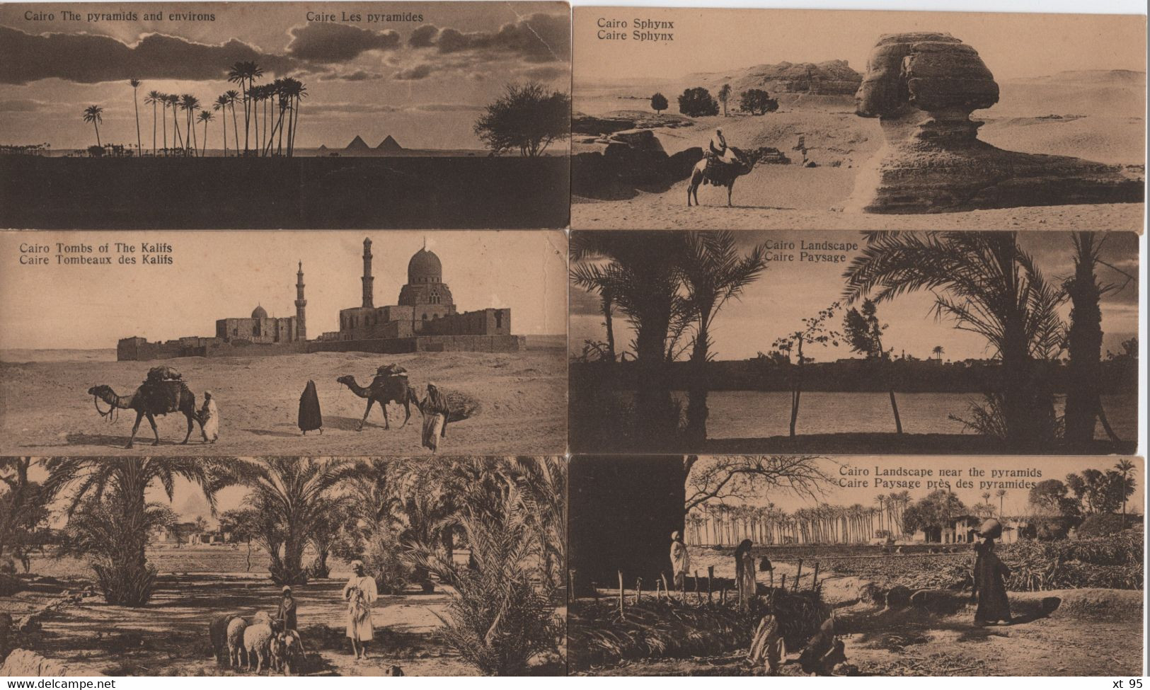 Caire - Cairo - Lot De 8 Cartes Neuves 15x6 Cm - Le Caire