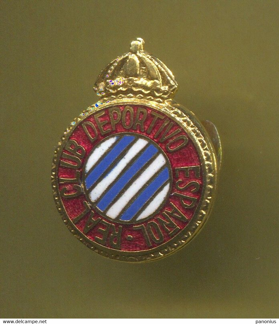 Football / Soccer / Futbol / Calcio - DEPORTIVO ESPANOL Spain, Old Pin Badge Button Hole, Enamel - Football