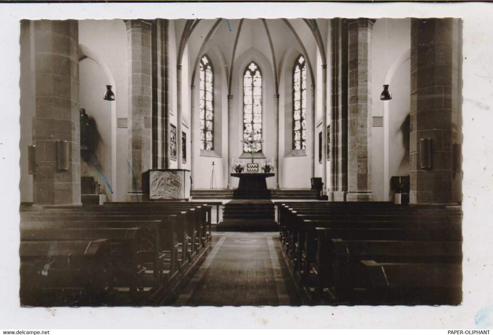 3558 MARSBERG - IEDERMARSBERG, Kath. Pfarrkirche St. Magnus, Innenansicht - Marsberg
