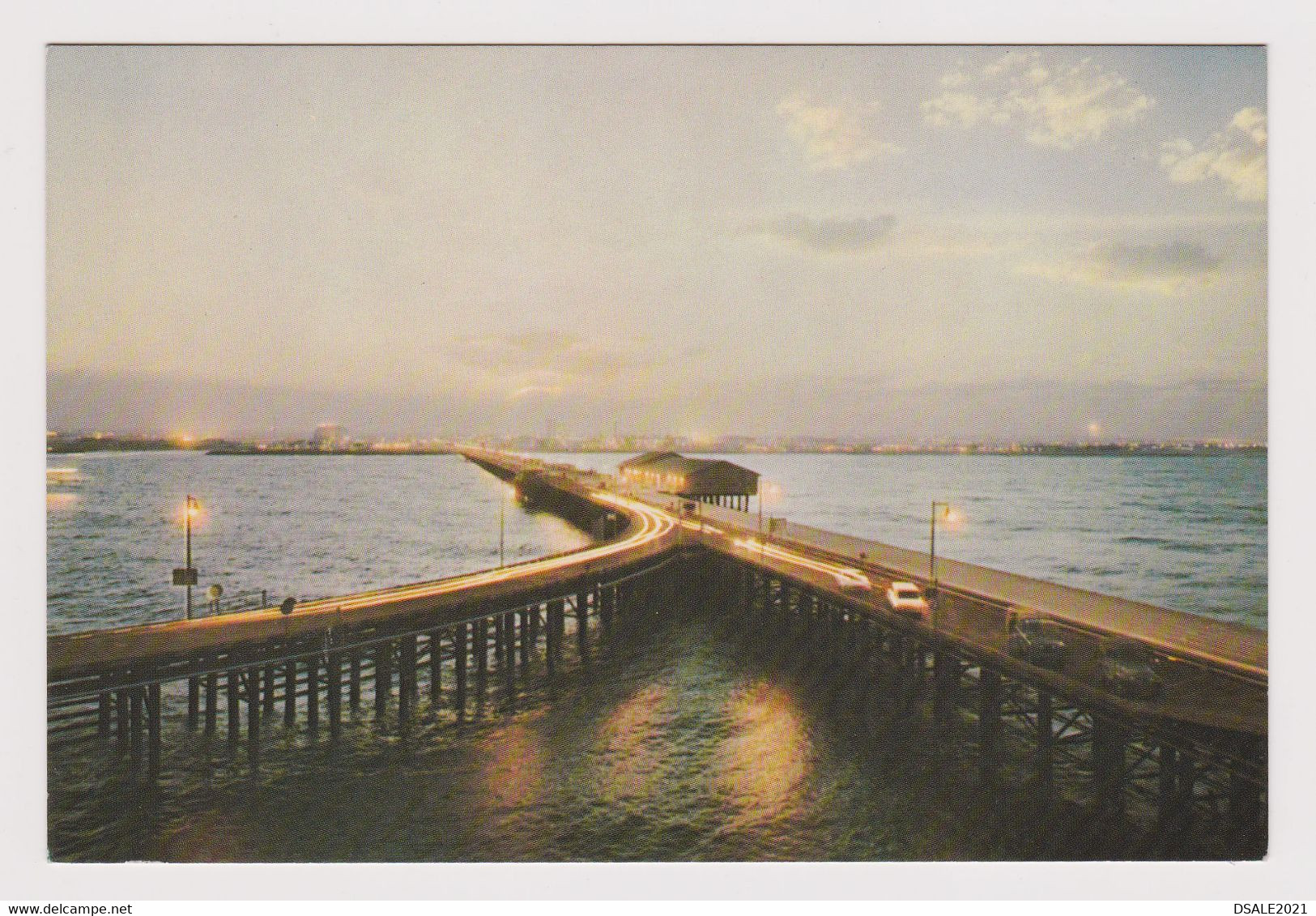 Kuwait Staat Kuwait Mina Al Ahmadi South Pier At Sunset View Vintage Photo Postcard RPPc CPA (55984) - Kuwait