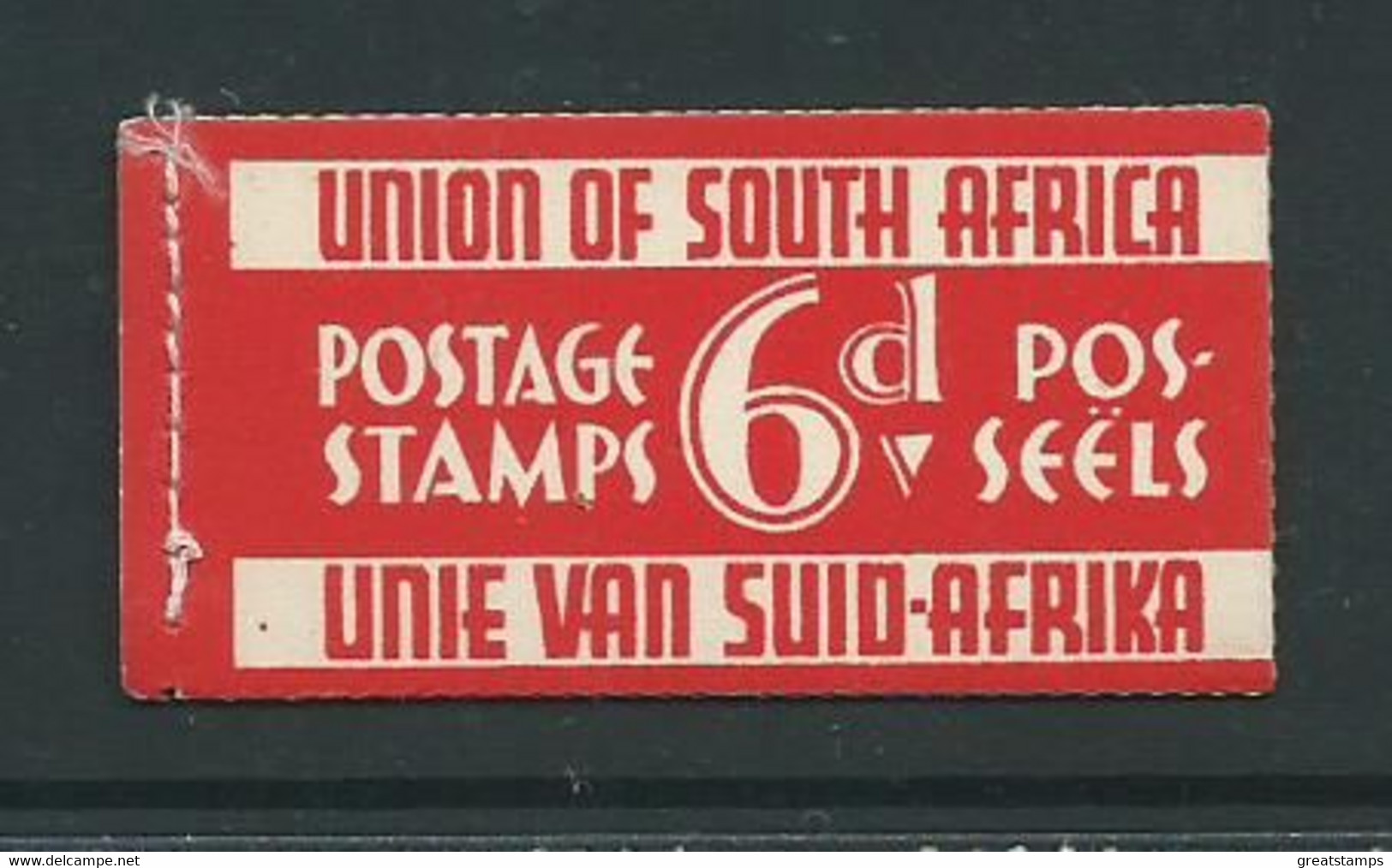 South Africa Stamp Booklet 1937 Sg Sb11 Sgsb11 - Carnets