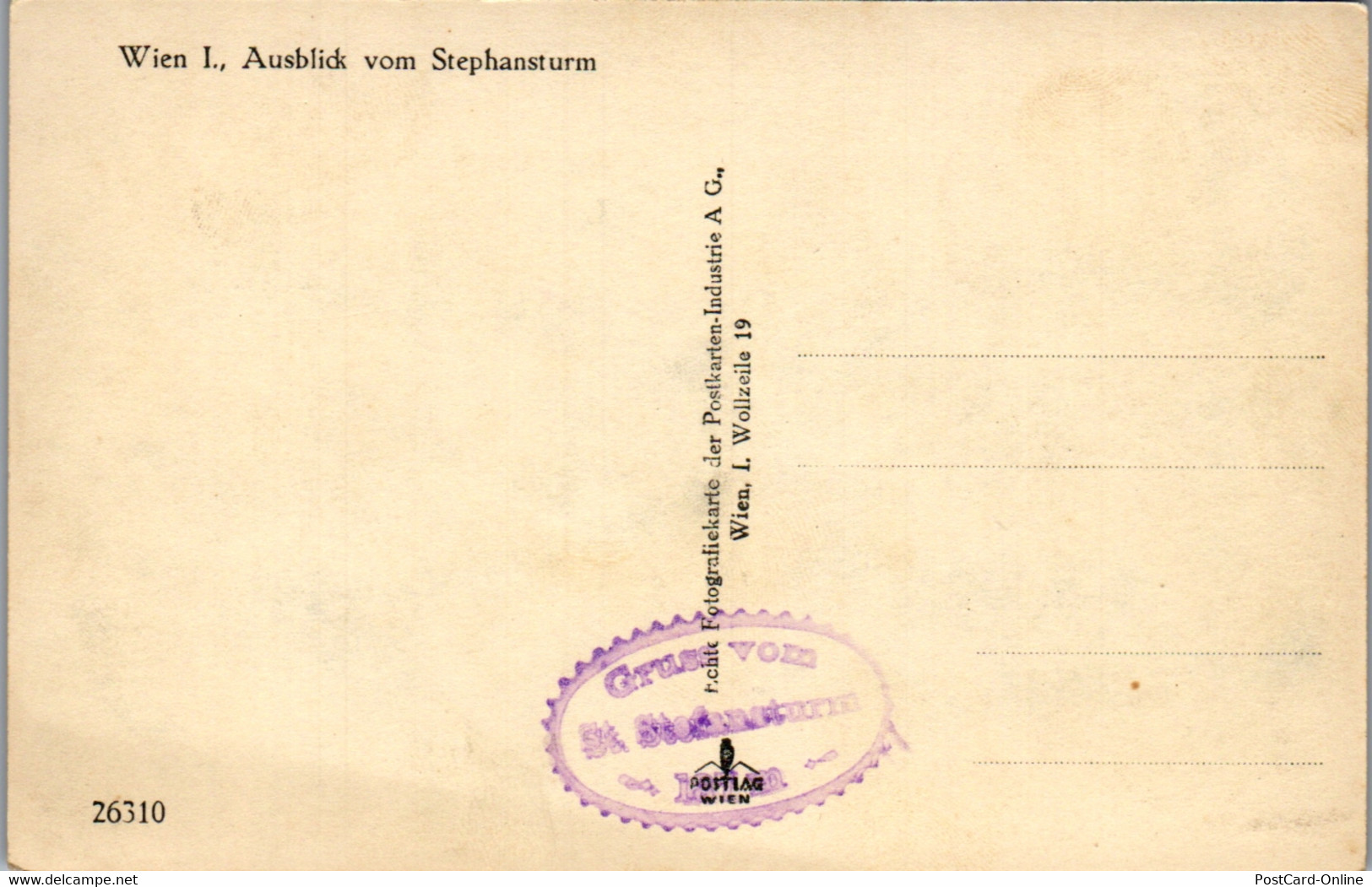 35733 - Wien - Wien I , Ausblick Vom Stephansturm - Nicht Gelaufen - Stephansplatz
