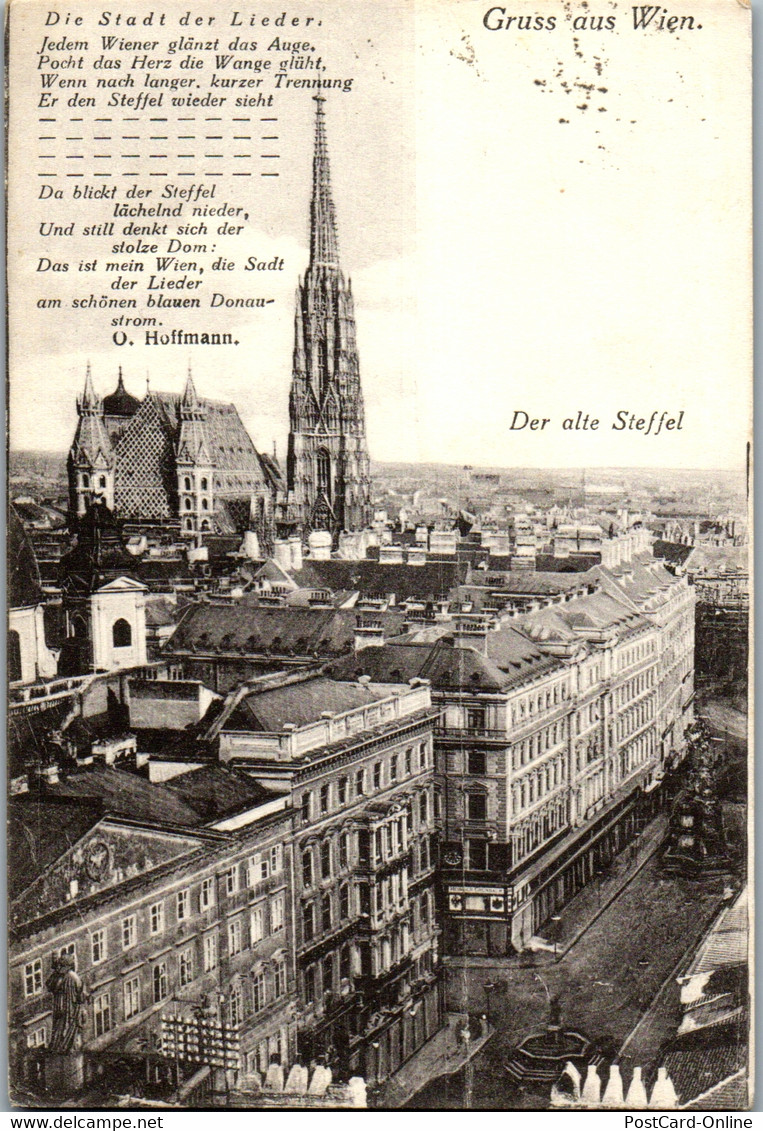 35773 - Wien - Gruß Aus , Der Alte Steffl , Stephansturm , Die Stadt Der Lieder , O. Hoffmann - Gelaufen 1928 - Stephansplatz