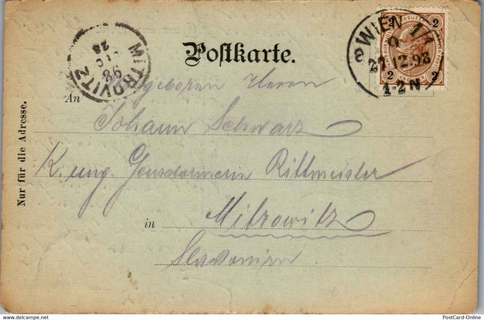 35788 - Wien - Gruss Aus Wien , Stephanskirche - Gelaufen 1898 - Stephansplatz