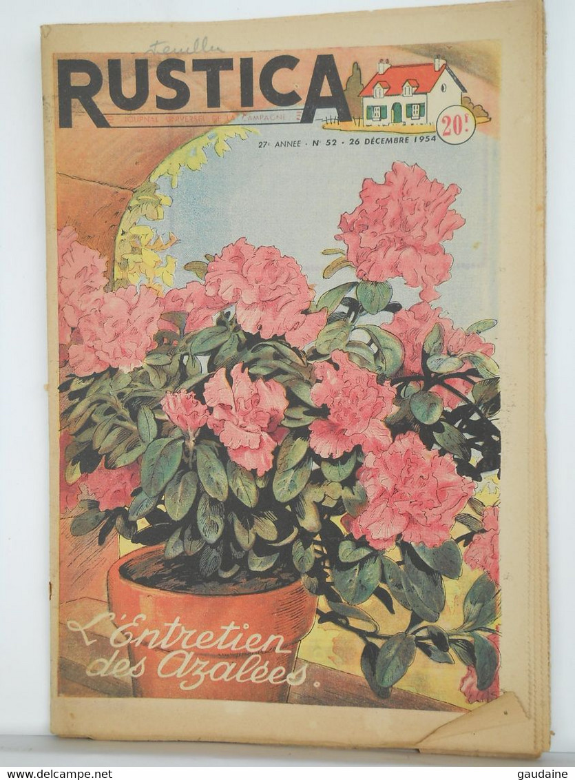 RUSTICA - JARDINAGE CHASSE PECHE BASSE-COUR ELEVAGE - N°52 De 1954 - AZALEES - Garden