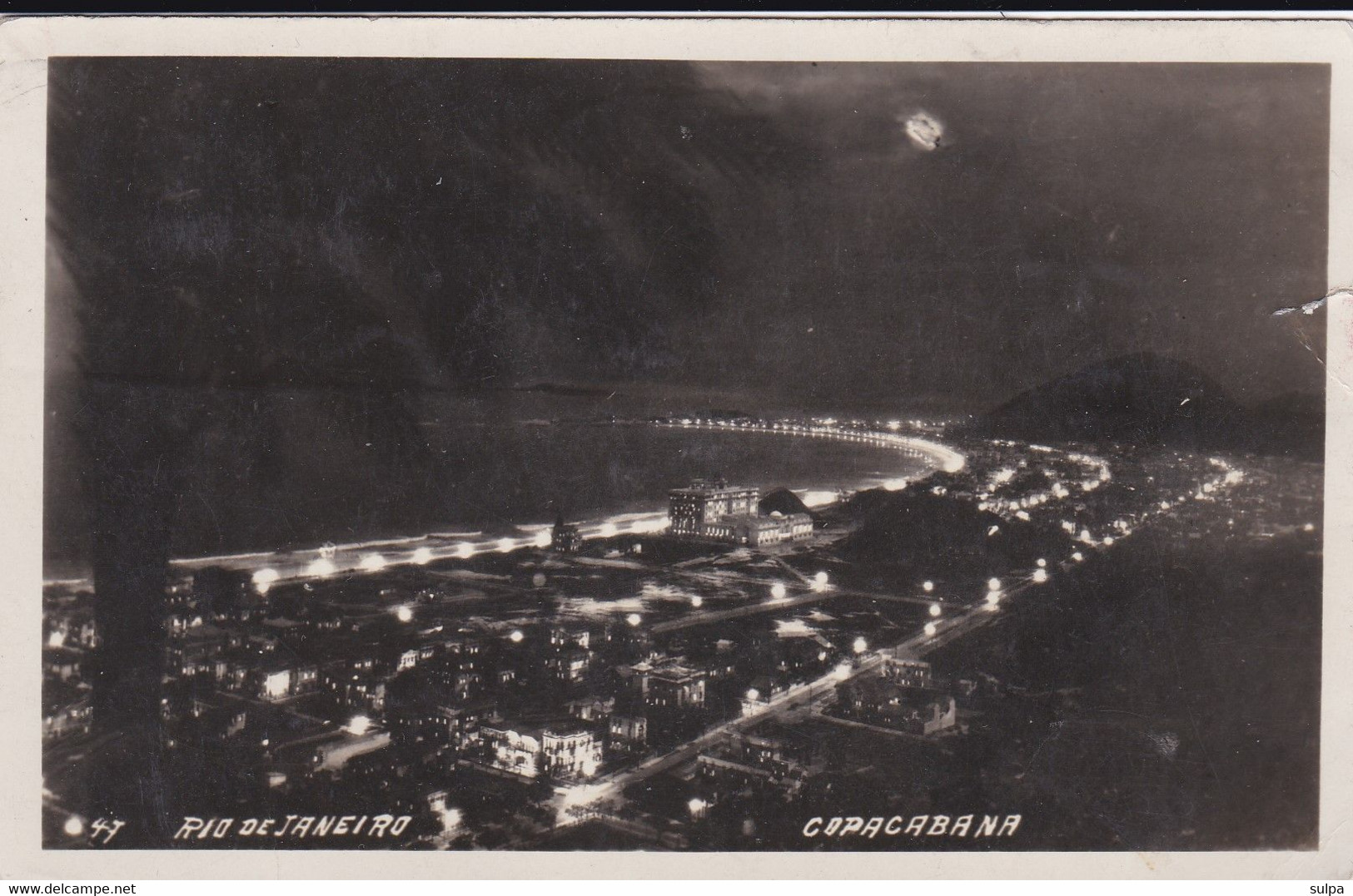 Rio De Janeiro,  Copacabana By Night, , Circulée En 1930 - Copacabana