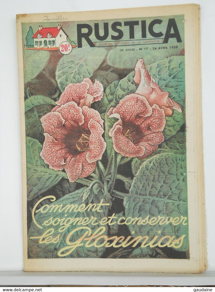 RUSTICA - JARDINAGE CHASSE PECHE BASSE-COUR ELEVAGE - N°17 De 1955 - GLOXINIAS - Tuinieren