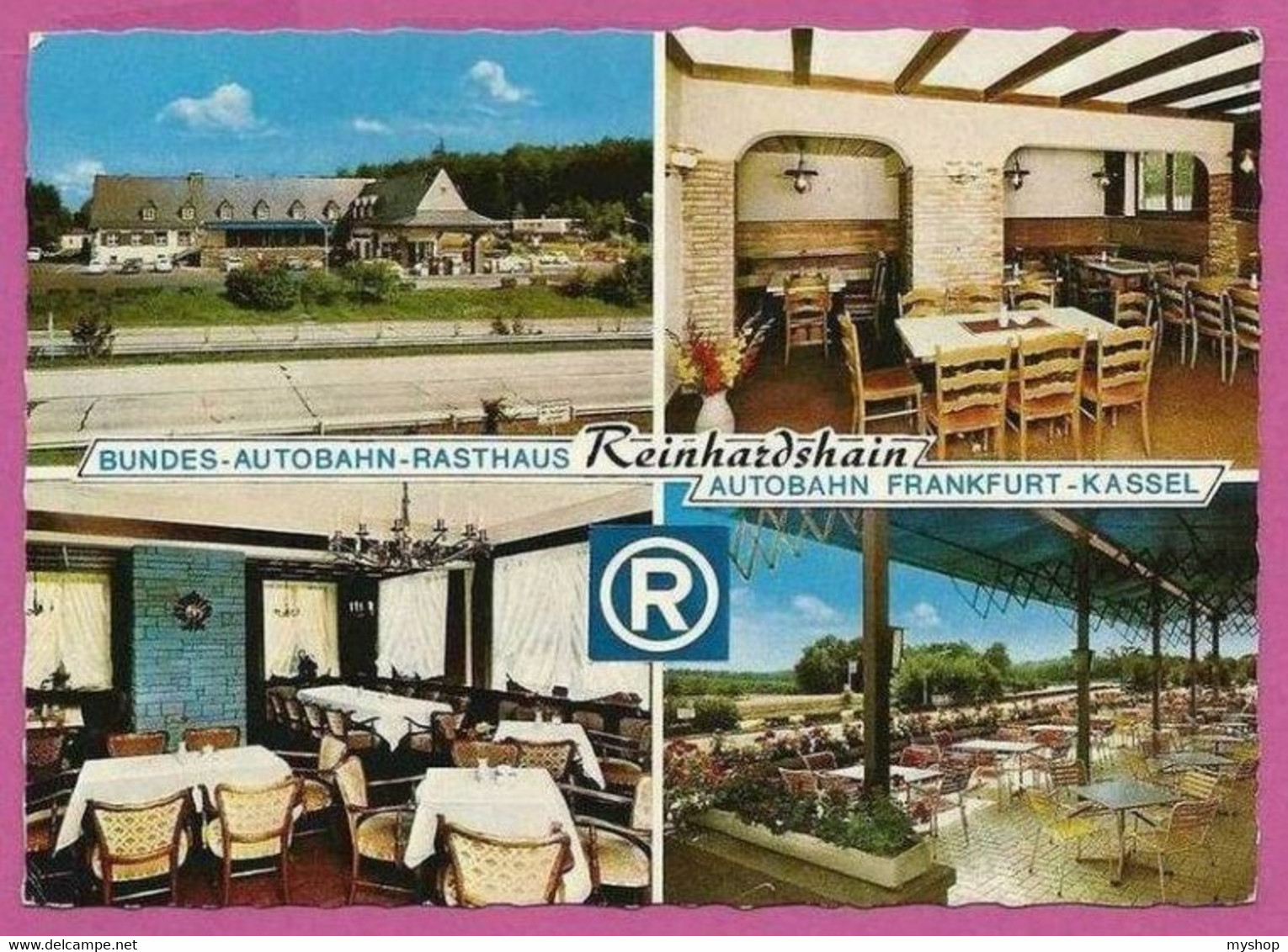 D019_GRÜNBERG * BUNDES AUTOBAHN RASTHAUS, REINHARDSHAIN *  GESENDET Nach DÄNEMARK Mit BRIEFMARKEN - Grünberg