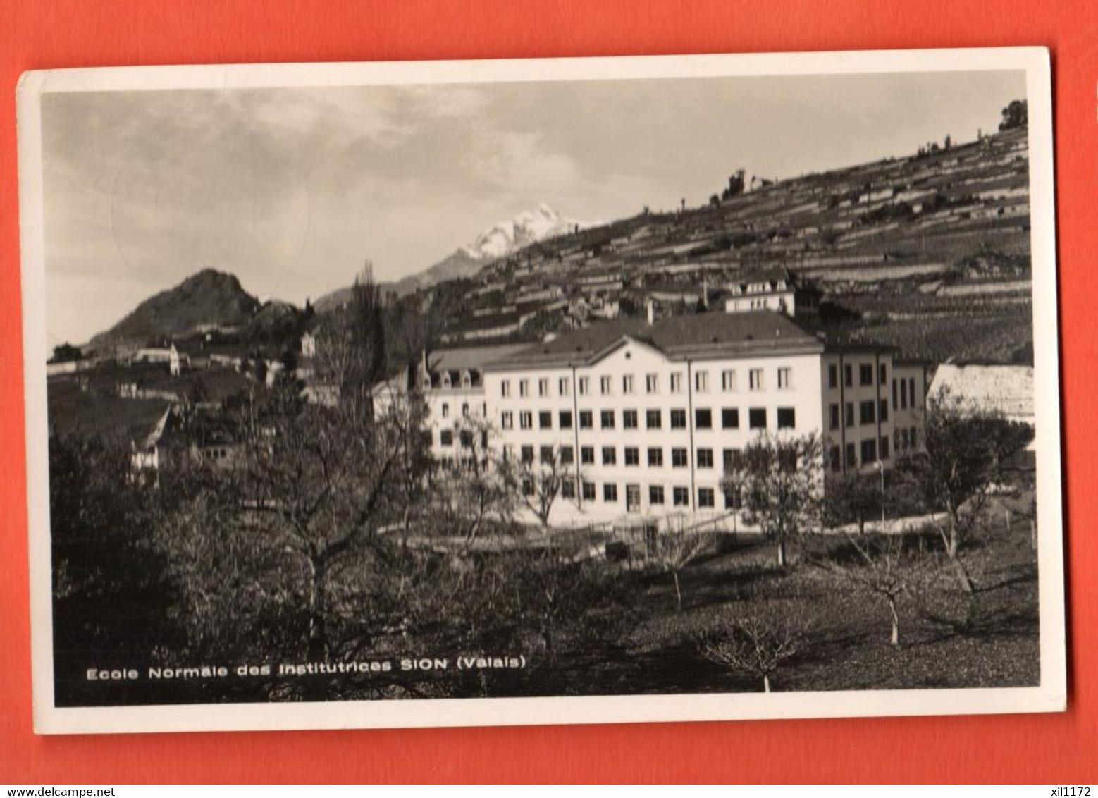 ZRB-26 Econe Normale Des Institutrices Sion Vignes De Savièse à L'arrière.  Circulé 1953   Carte-photo Waber Sans Numéro - Savièse