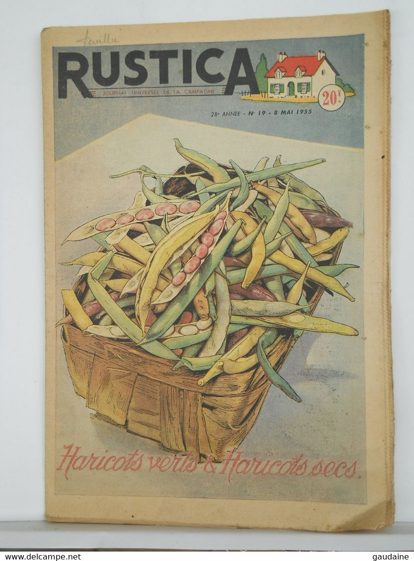 RUSTICA - JARDINAGE CHASSE PECHE BASSE-COUR ELEVAGE - N°19 De 1955 - HARICOTS VERTS ET SECS - Jardinage