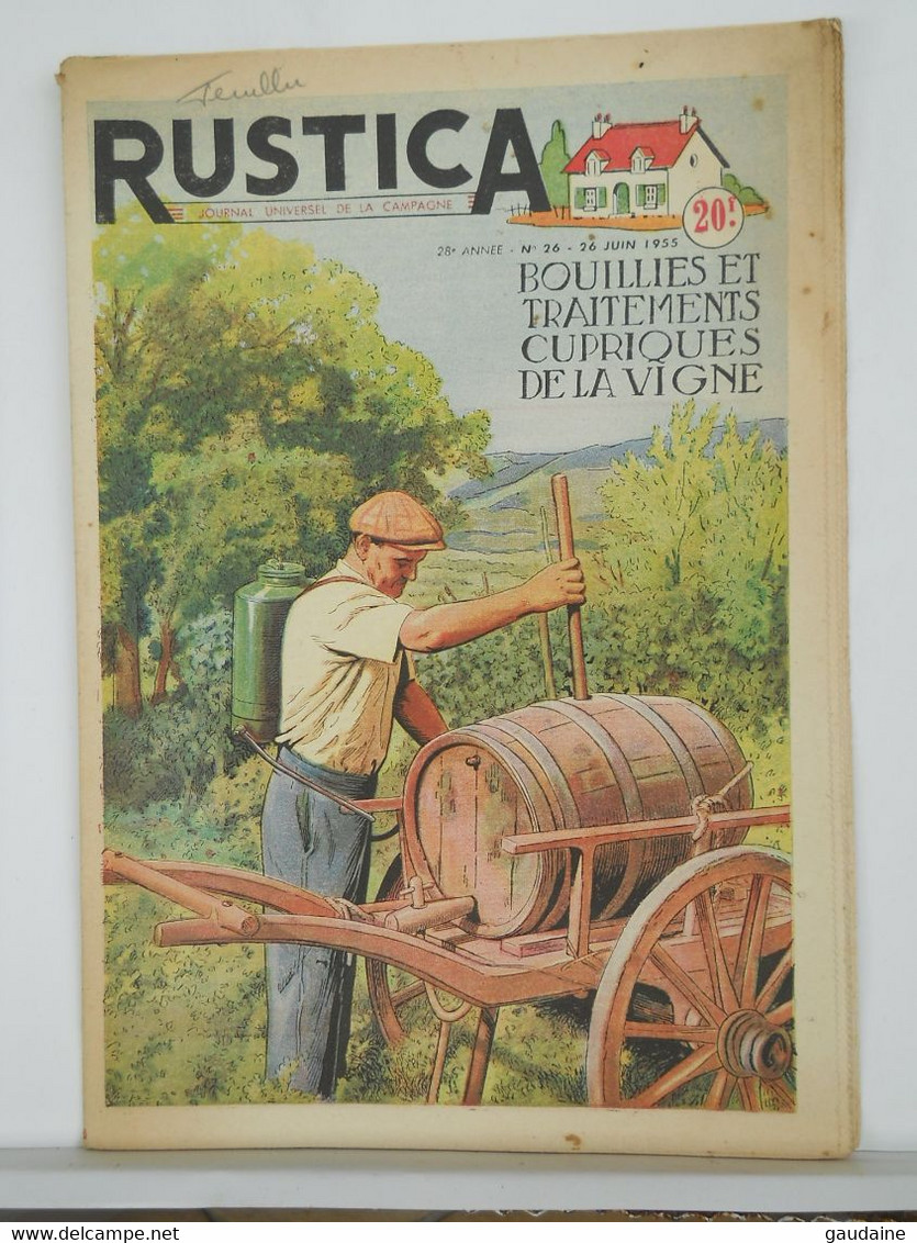 RUSTICA - JARDINAGE CHASSE PECHE BASSE-COUR ELEVAGE - N°26 De 1955 - VIGNES TRAITEMENT - Cooking & Wines