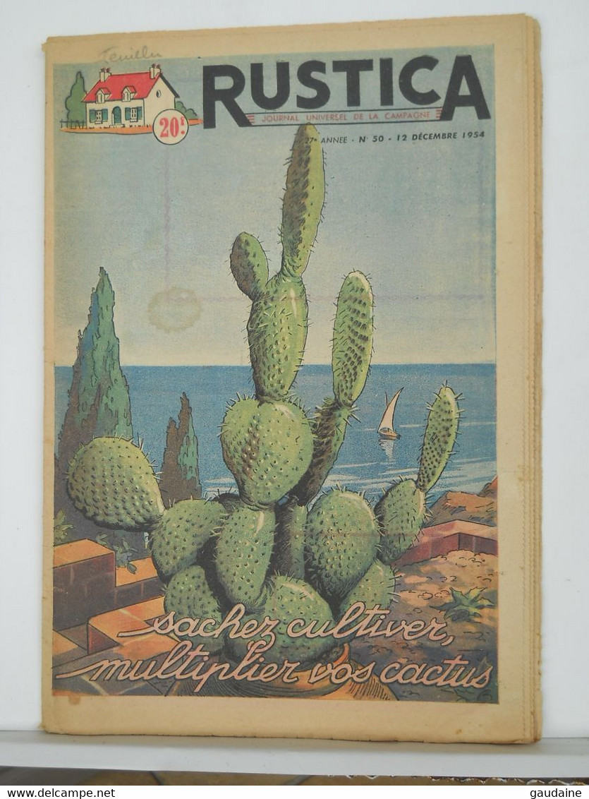 RUSTICA - JARDINAGE CHASSE PECHE BASSE-COUR ELEVAGE - N°50 De 1955 - CACTUS - Tuinieren