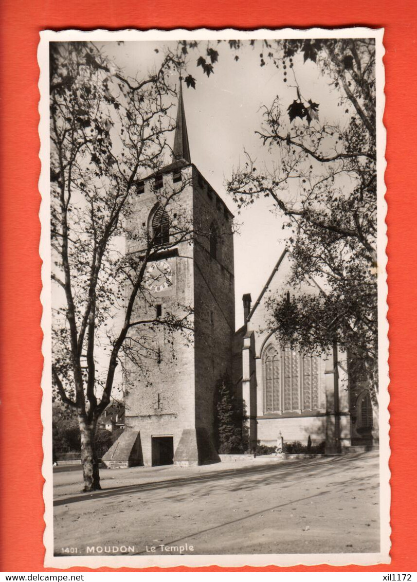 ZRB-40  Moudon  Le TEmple. Visa Censure ACF 1939  Perrochet  Phototypie 1401 Cachet 1947 - Moudon