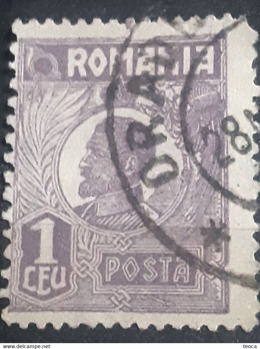 Errors Romania 1922 Ferdinand 1leu Printed With Frame Broken Up - Abarten Und Kuriositäten