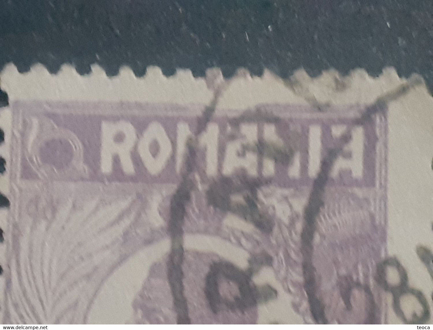 Errors Romania 1922 Ferdinand 1leu Printed With Frame Broken Up - Errors, Freaks & Oddities (EFO)