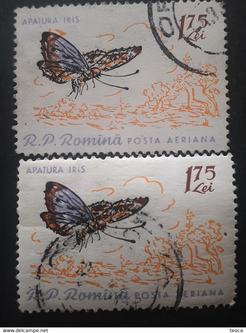 Errors Romania 1960 # Mi 1923 Printed With Move Color Butterflies  Used - Errors, Freaks & Oddities (EFO)