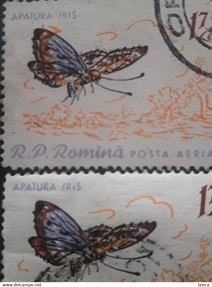 Errors Romania 1960 # Mi 1923 Printed With Move Color Butterflies  Used - Errors, Freaks & Oddities (EFO)