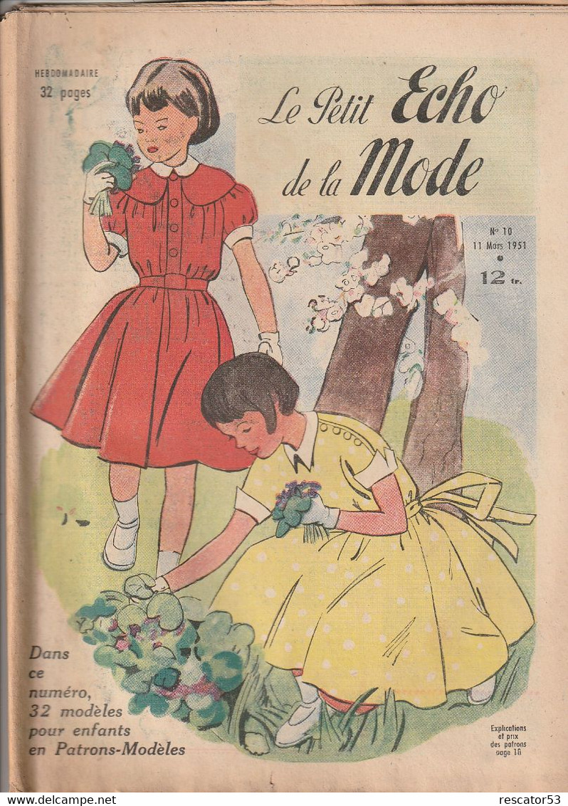 Les Petits Echo De La Mode N°10 11 Mars 1951 - Mode
