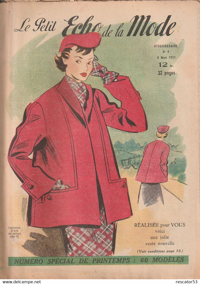 Les Petits Echo De La Mode N°9   4 Mars 1951 - Moda