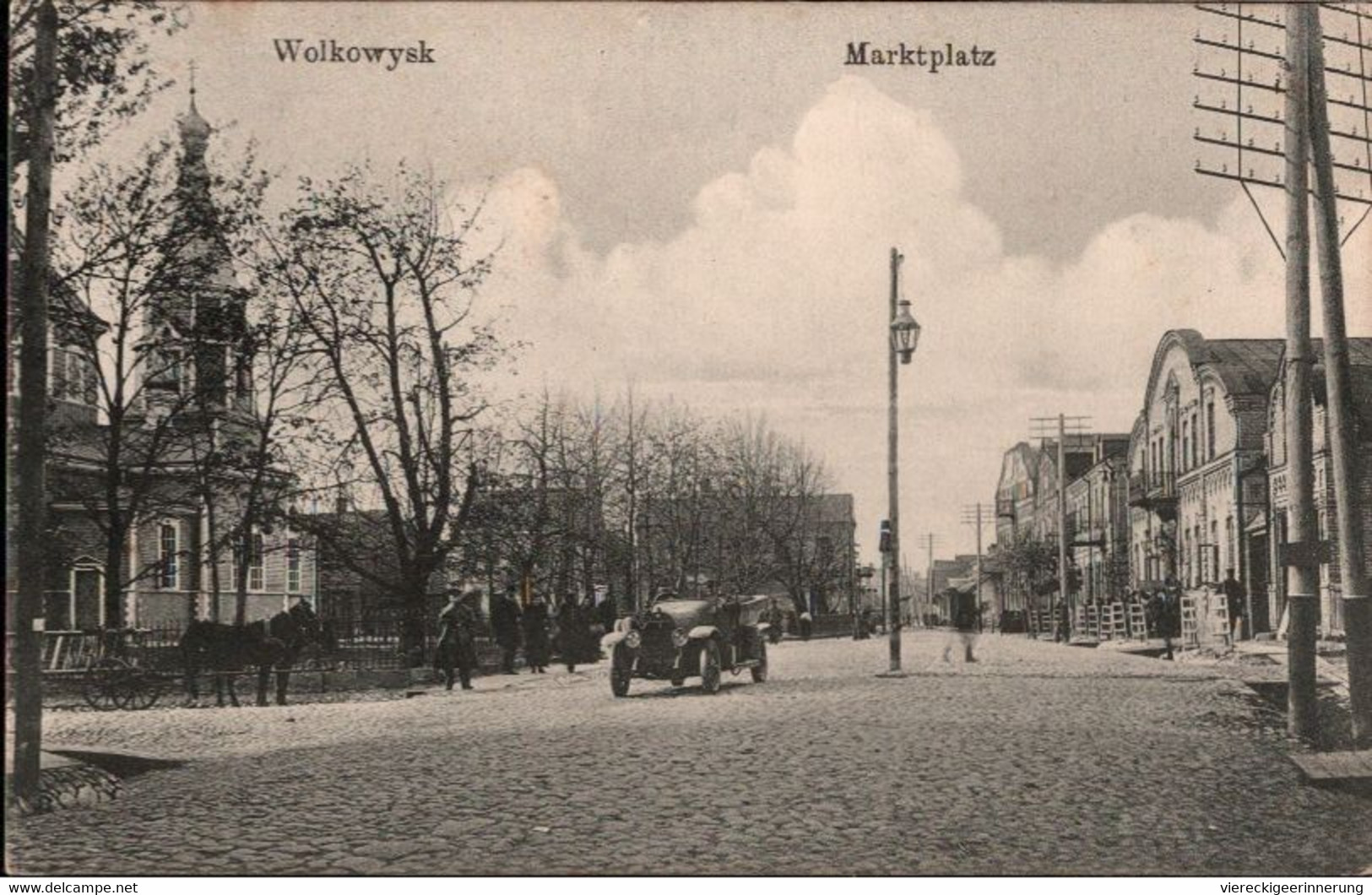 ! Alte Ansichtskarte Aus Wolkowysk, Marktplatz, Weißrussland, Belarus - Belarus