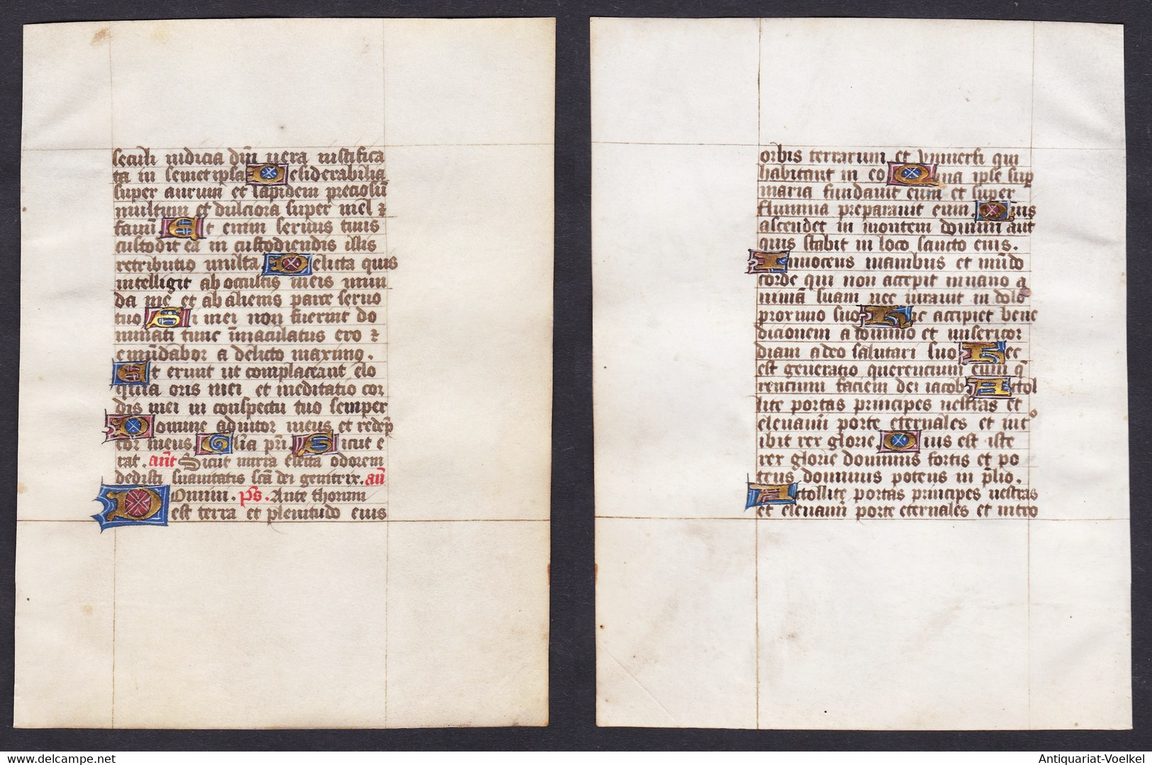 15th Century Manuscript Leaf On Vellum / Pergament-Blatt Einer Handschrift Aus Dem 15. Jahrhundert / Feuillet - Teatro & Sceneggiatura