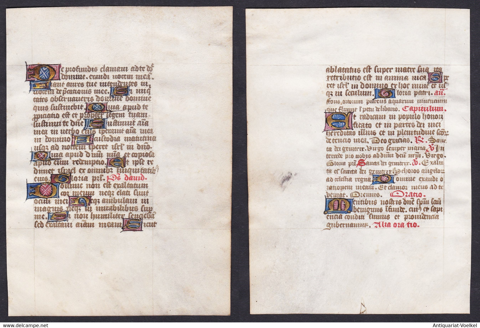 15th Century Manuscript Leaf On Vellum / Pergament-Blatt Einer Handschrift Aus Dem 15. Jahrhundert / Feuillet - Theatre & Scripts