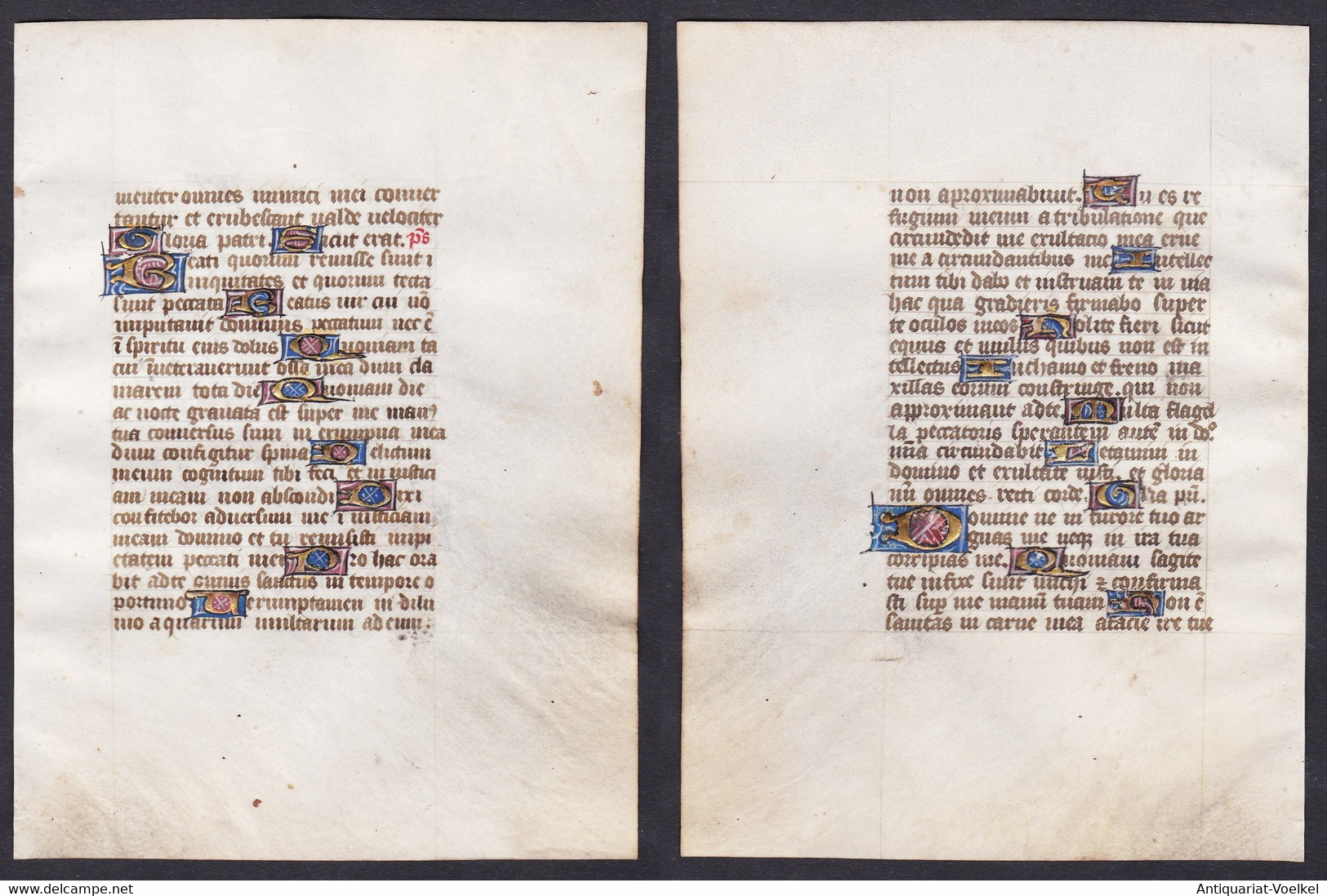 15th Century Manuscript Leaf On Vellum / Pergament-Blatt Einer Handschrift Aus Dem 15. Jahrhundert / Feuillet - Theater & Scripts