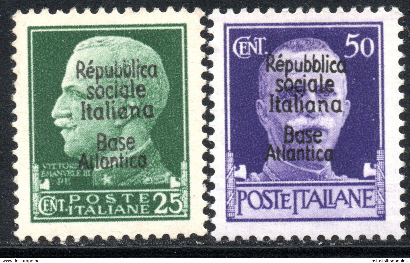 973.ITALY,1944 BORDEAUX BASE ATLANTICA,25,50 C. MNH - Other & Unclassified