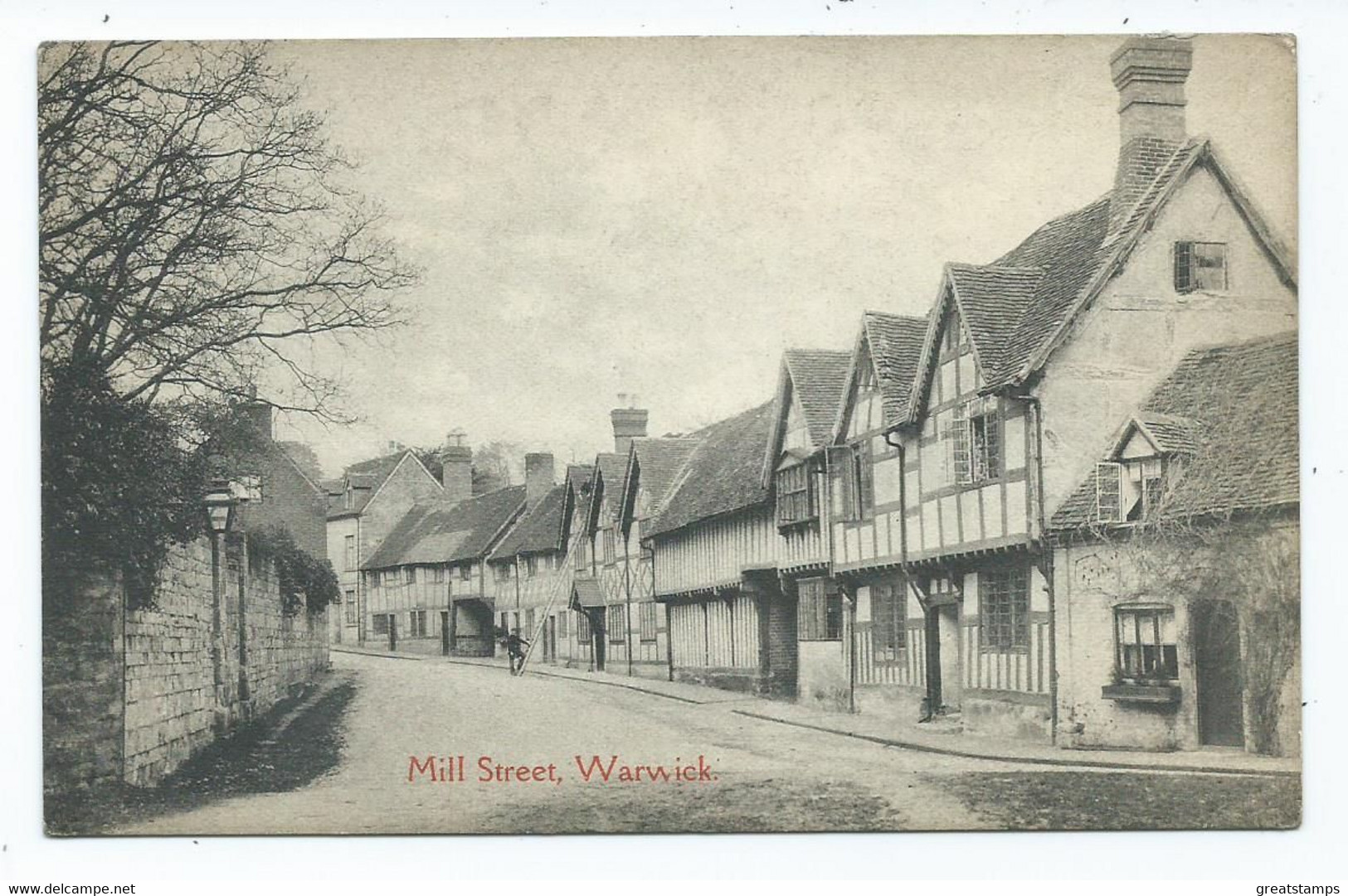Postcard Warwick Mill Street Unused Harvey Barton Ltd. - Warwick
