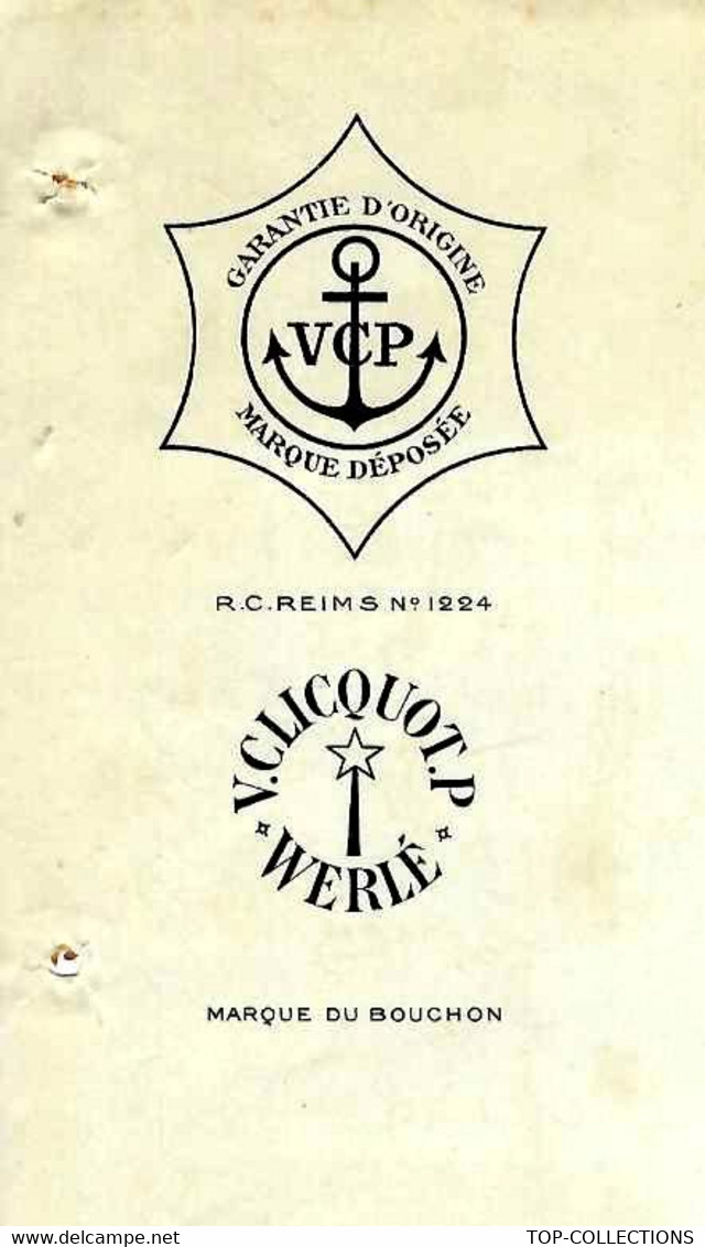 1930 Entête Veuve Clicquot Ponsardin Champagne Reims B. De Mun Pour Demange Macon B.E. VOIR SCANS - 1900 – 1949