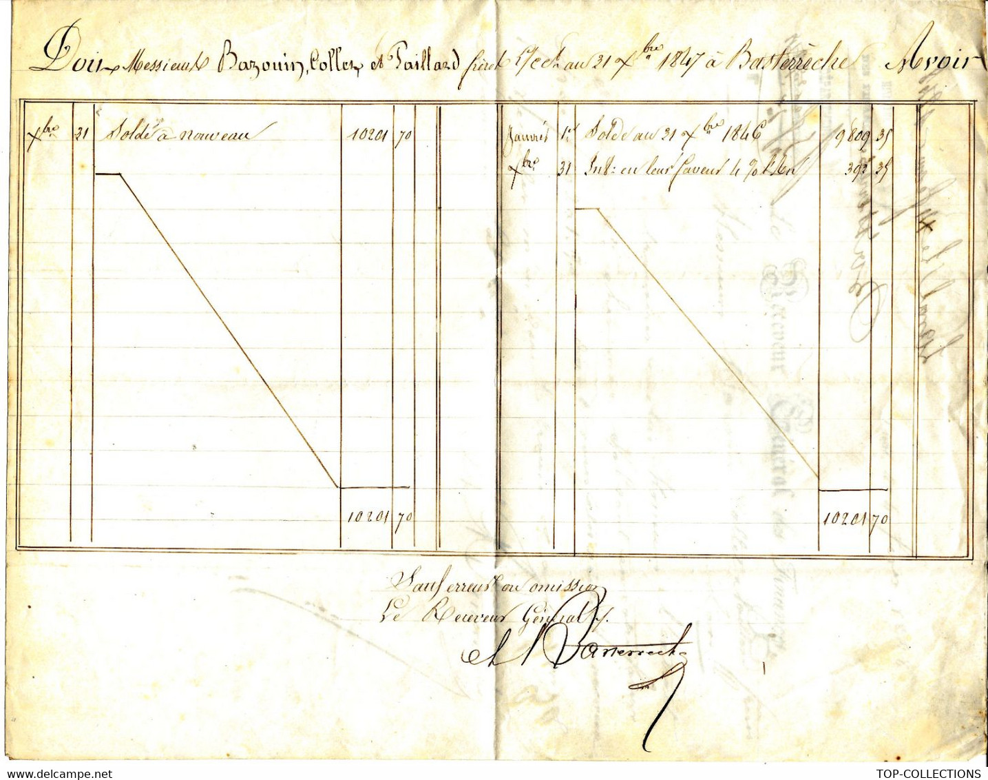 1848 ENTETE MINISTERE DES FINANCES  DEPARTEMENT MAYENNE RECEVEUR GENERAL DES FINANCES => Forges  Port Brillet Mayenne - Documents Historiques