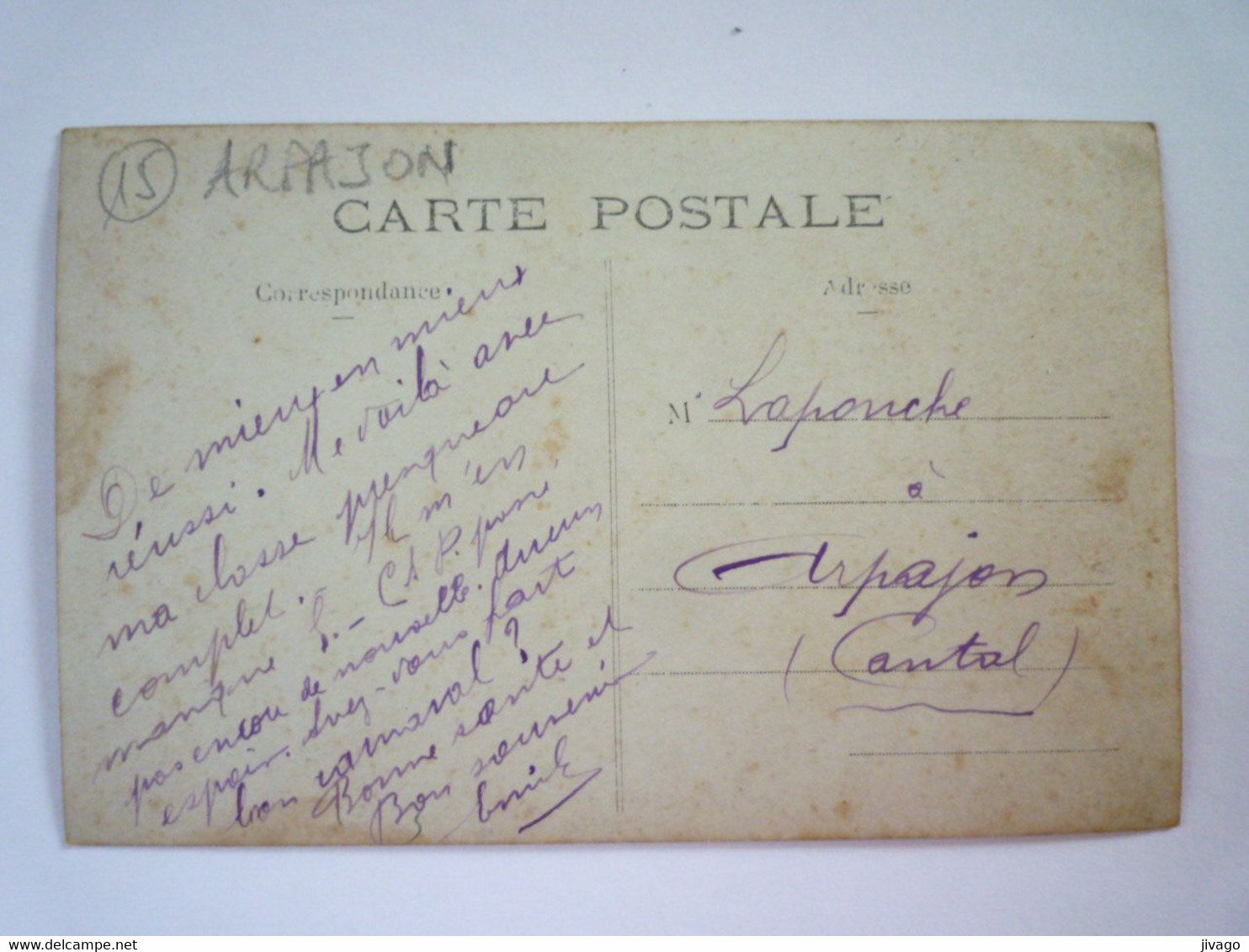 2022 - 3300  ARPAJON  (Cantal)  :  CARTE PHOTO De CLASSE     XXX - Arpajon Sur Cere