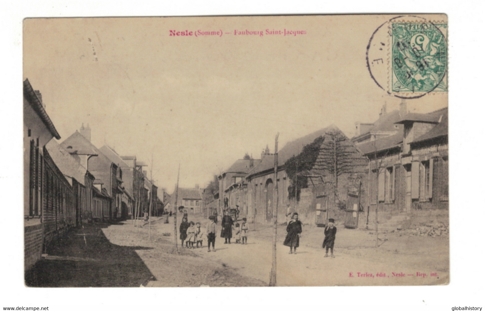 DG3002 - Dep. 80 - NESLE - FAUBOURG SAINT JACQUES - UNE RUE DE VILLAGE - Nesle