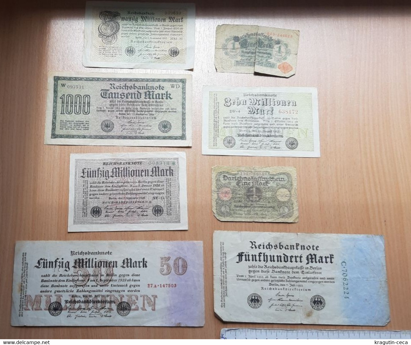 REICHSBANKNOTE 1923 LOT GERMAN GERMANY BANKNOTE BANK MILLION MARK BILL Paper Money BILLET DE BANQUE Darlehnskassenschein - Collections