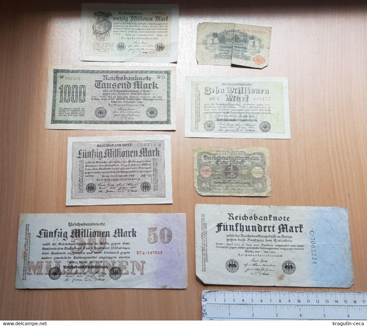 REICHSBANKNOTE 1923 LOT GERMAN GERMANY BANKNOTE BANK MILLION MARK BILL Paper Money BILLET DE BANQUE Darlehnskassenschein - Collezioni