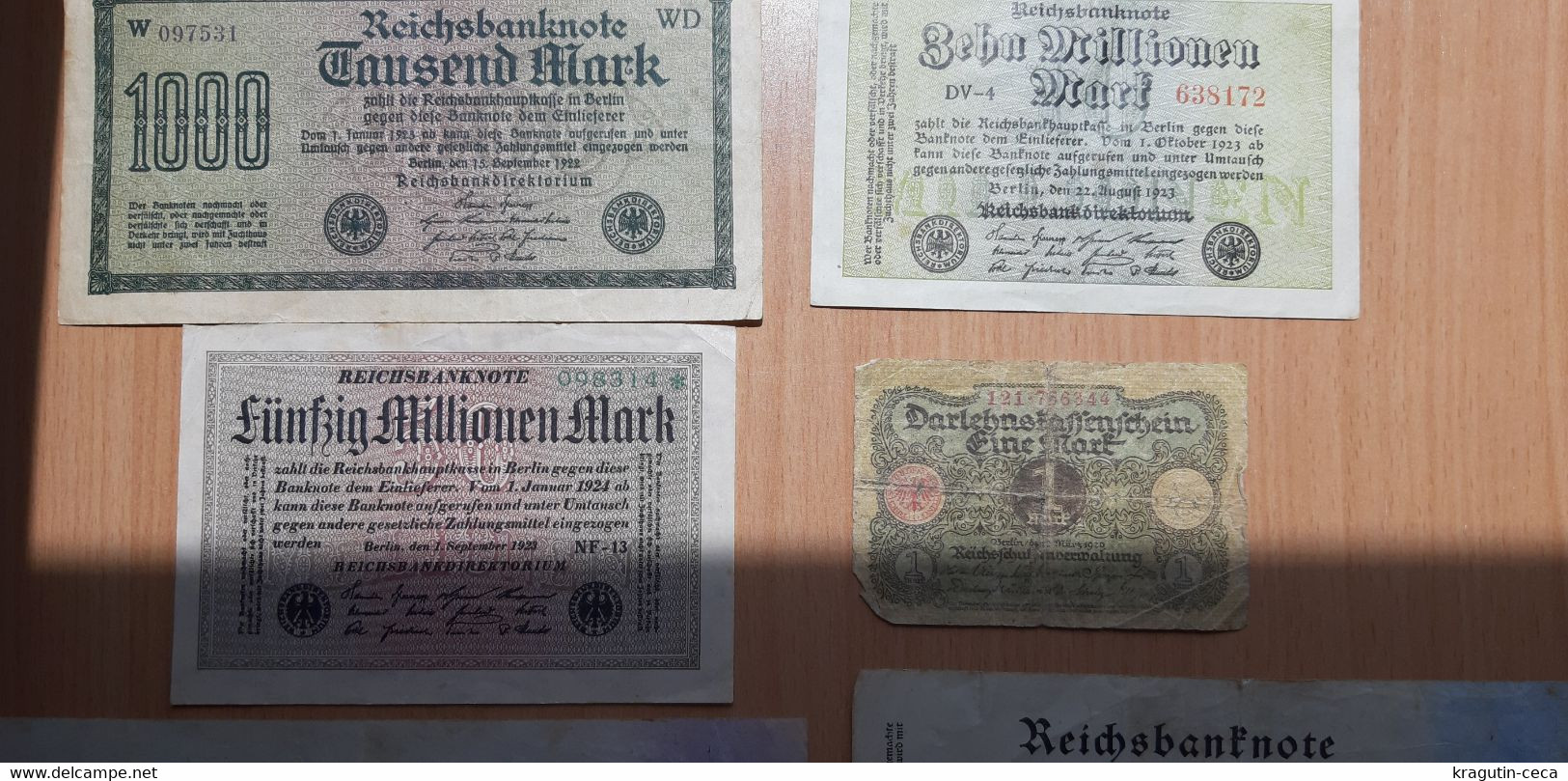 REICHSBANKNOTE 1923 LOT GERMAN GERMANY BANKNOTE BANK MILLION MARK BILL Paper Money BILLET DE BANQUE Darlehnskassenschein - Collections