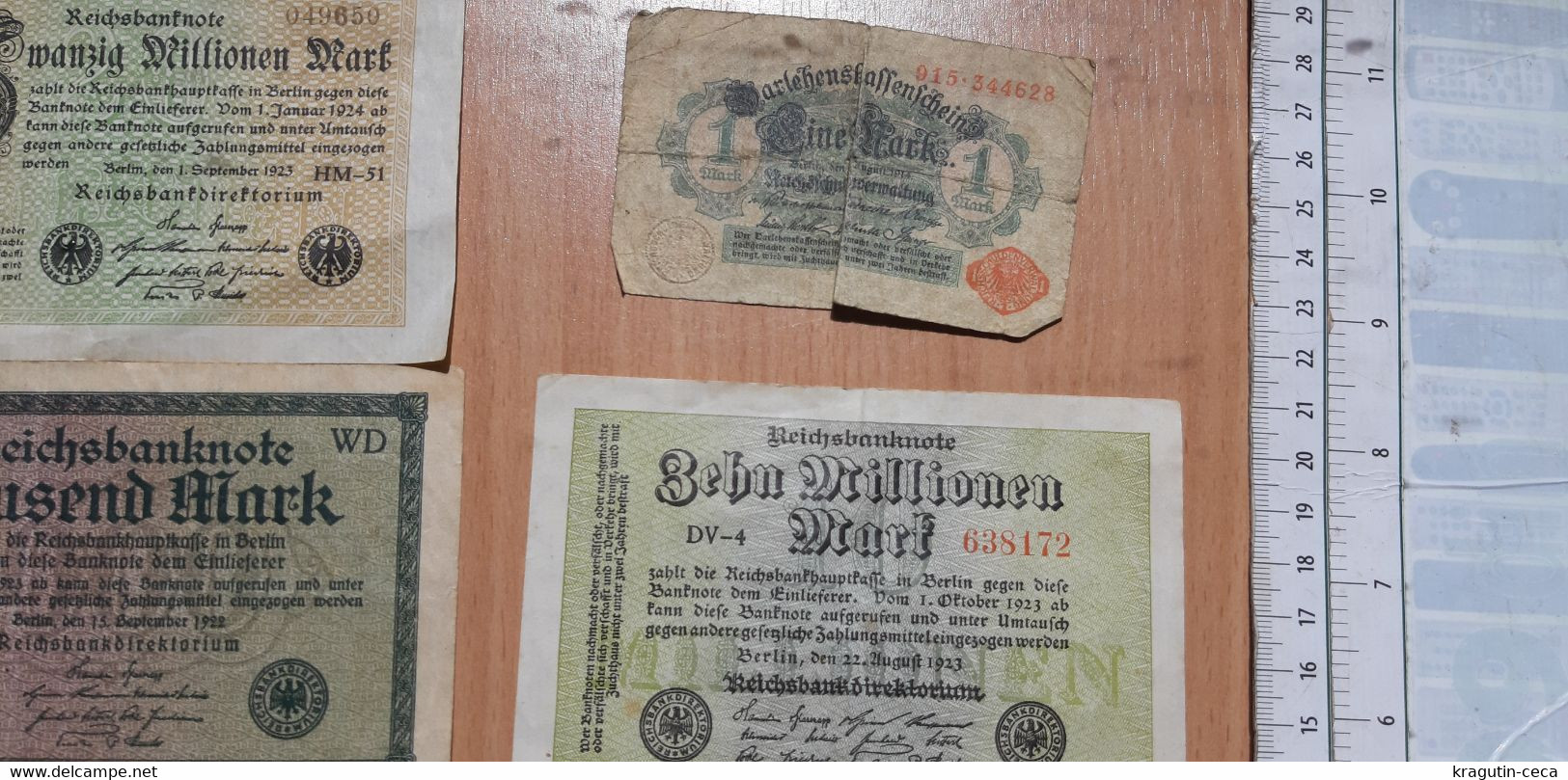 REICHSBANKNOTE 1923 LOT GERMAN GERMANY BANKNOTE BANK MILLION MARK BILL paper money BILLET DE BANQUE Darlehnskassenschein