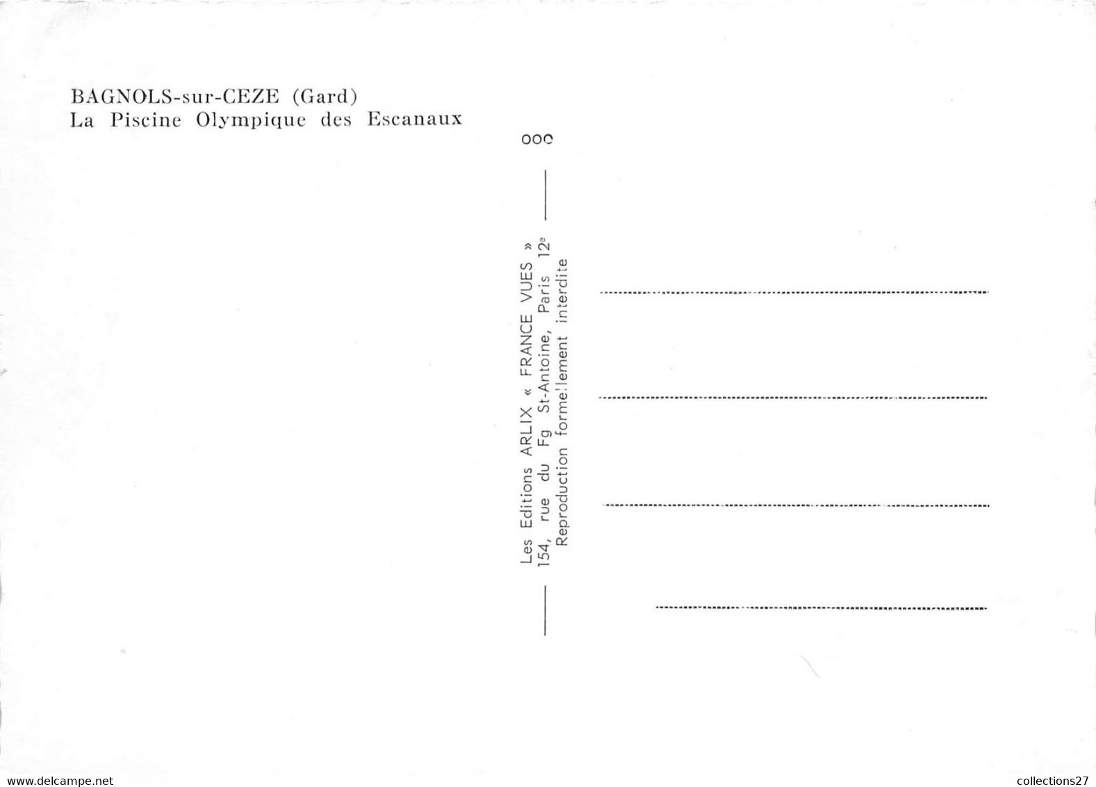 30-BAGNOLS-SUR-CESE- LA PISCINE OLYMPIQUE DES ESCANAUX - Bagnols-sur-Cèze