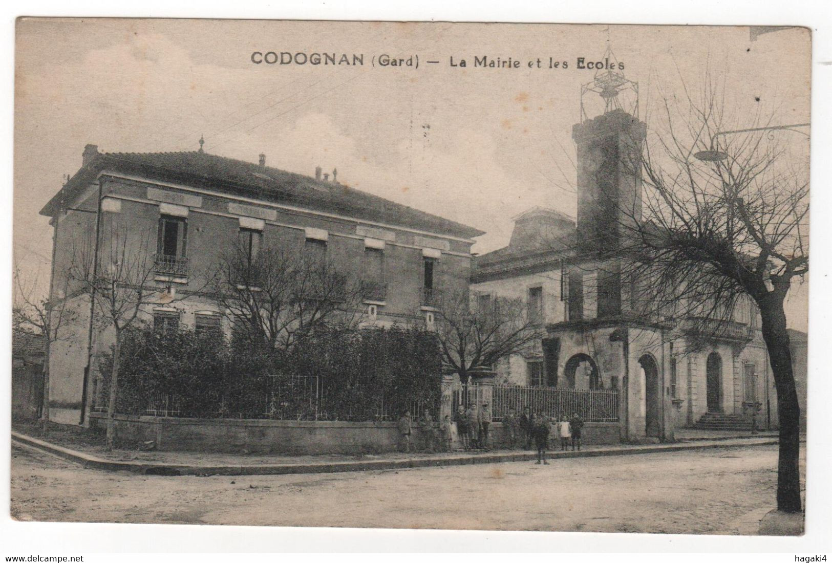 CPA 30 : CODOGNAN - La Mairie Et Les Ecoles - Ed. Farge à Nîmes - 1946 - - Other & Unclassified