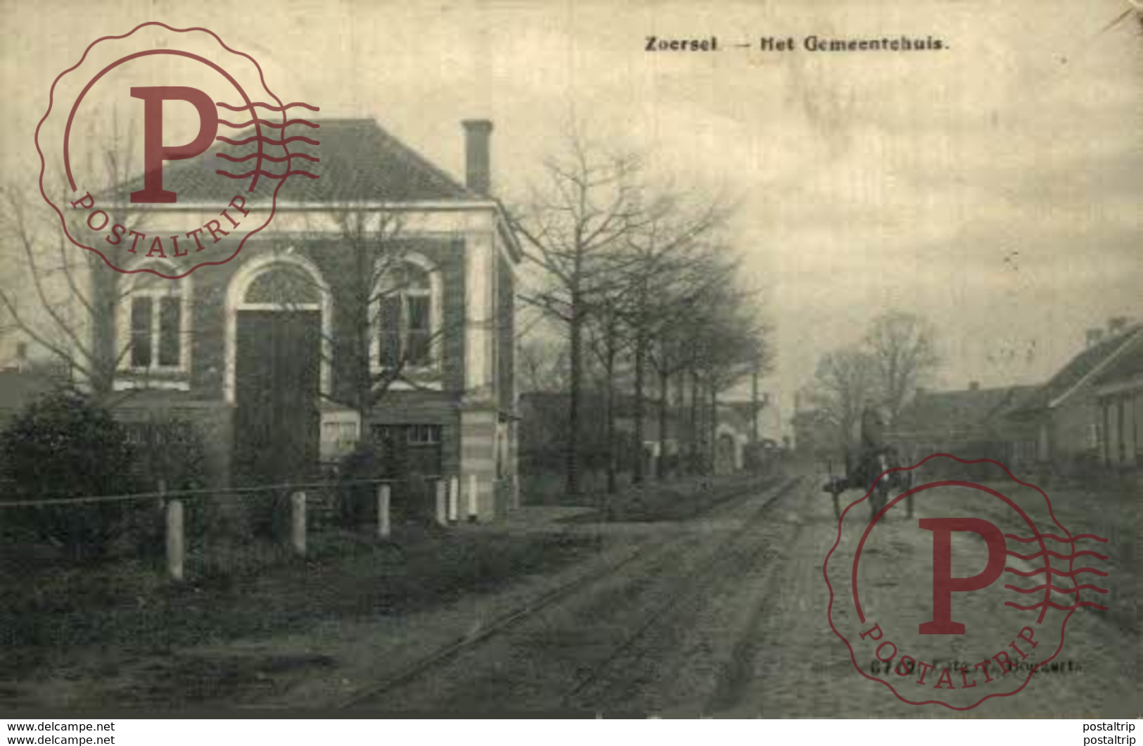 1913 HEEL RARE KAART Zoersel   Het Gemeentehuis    ANTWERPEN ANVERS - Zörsel