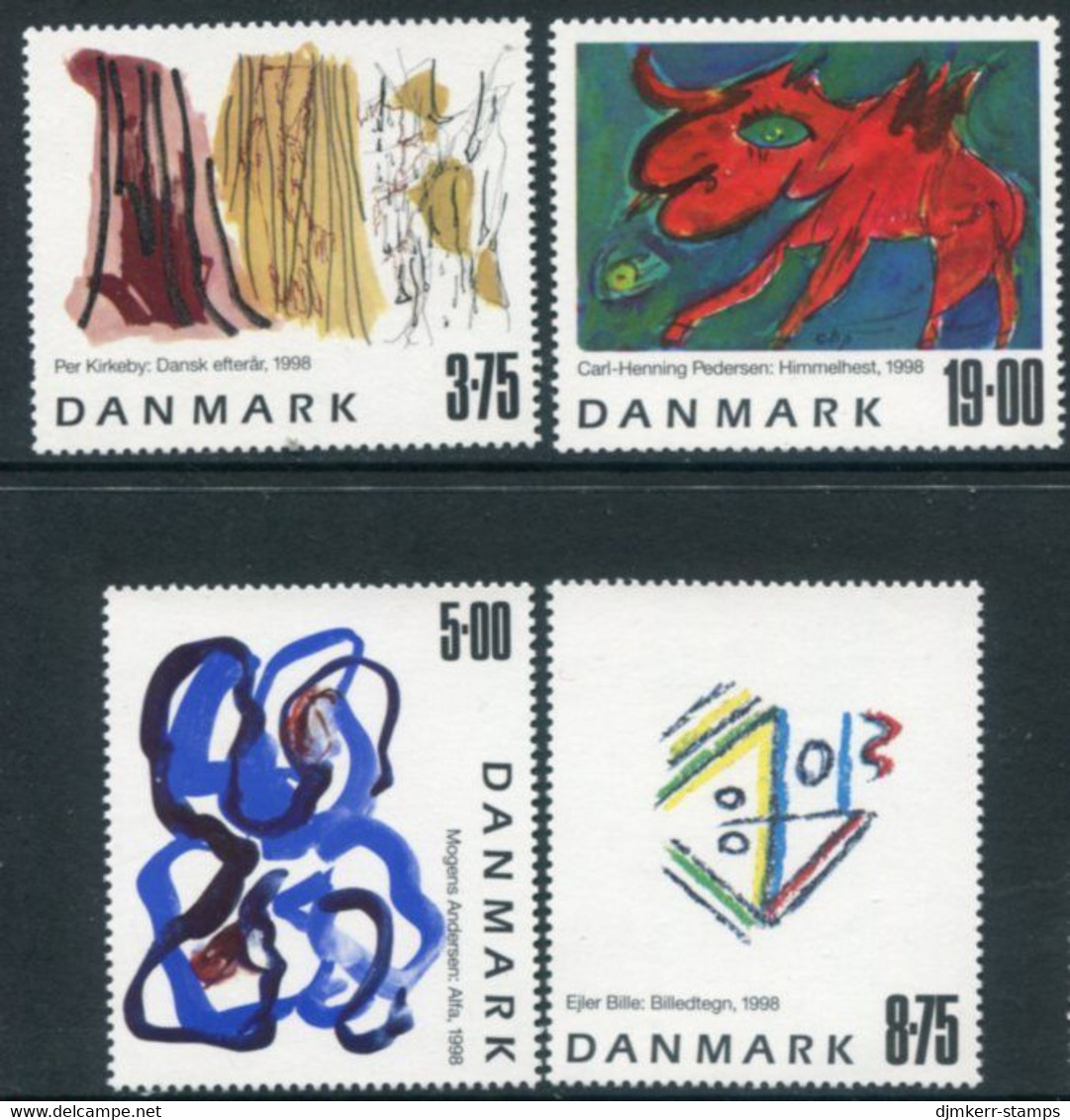 DENMARK 1998 Contemporary Art MNH / **.  Michel 1191-94 - Nuovi