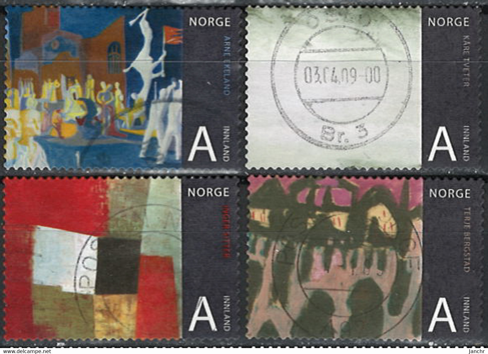 Norwegen Norway 2008. Mi.Nr. 1665-1668, Used O - Gebraucht